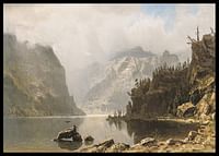 Western Landscape By Albert Bierstadt-2