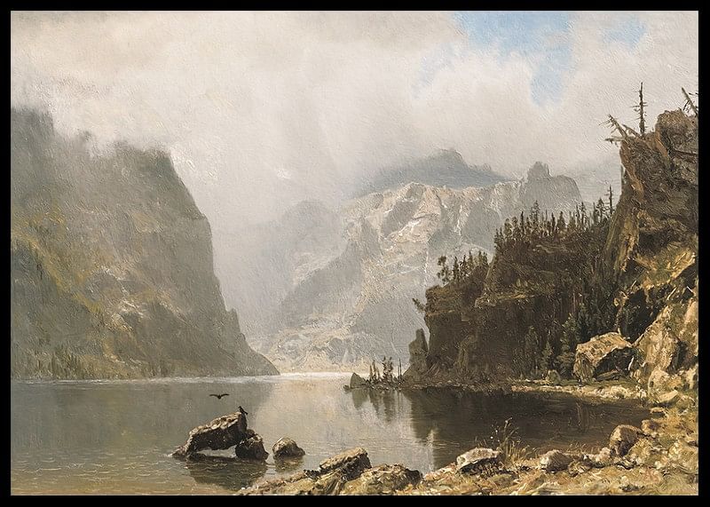 Western Landscape By Albert Bierstadt-12