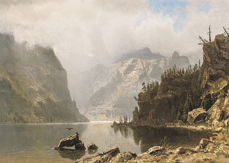 Western Landscape By Albert Bierstadt-12