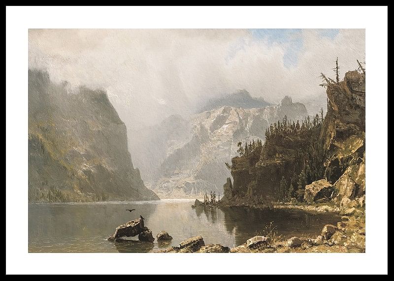 Western Landscape By Albert Bierstadt-12