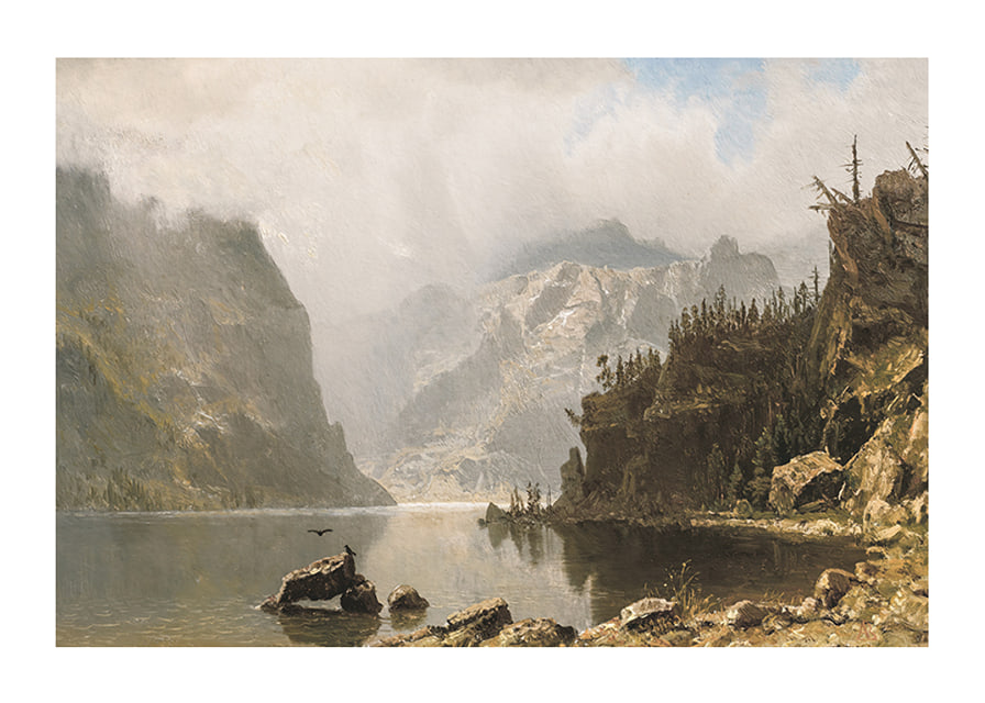 Western Landscape By Albert Bierstadt-12