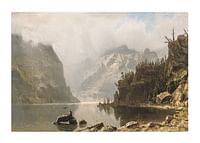 Western Landscape By Albert Bierstadt-1