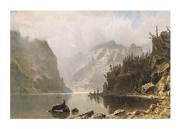 Plagát Western Landscape By Albert Bierstadt