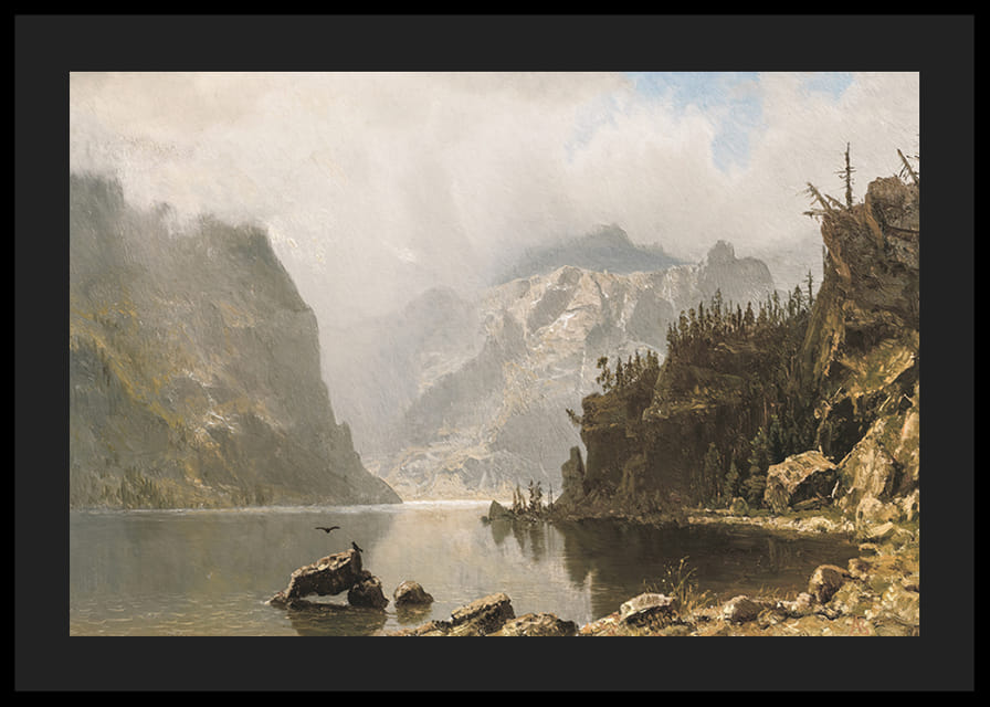 Western Landscape By Albert Bierstadt-12