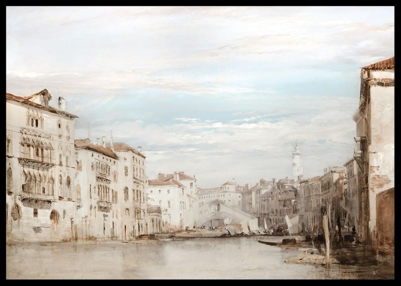 The Grand Canal Venice Looking Toward The Rialto By Richard Parkes Bonington-12