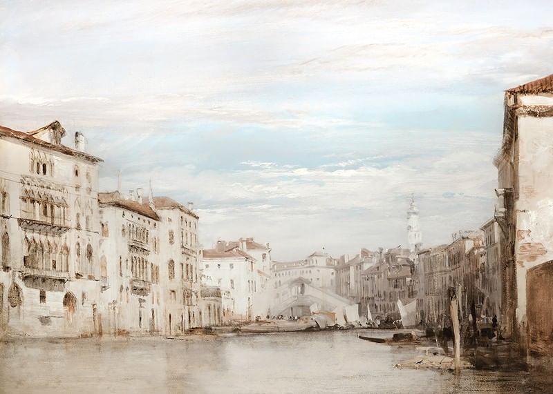 The Grand Canal Venice Looking Toward The Rialto By Richard Parkes Bonington-12