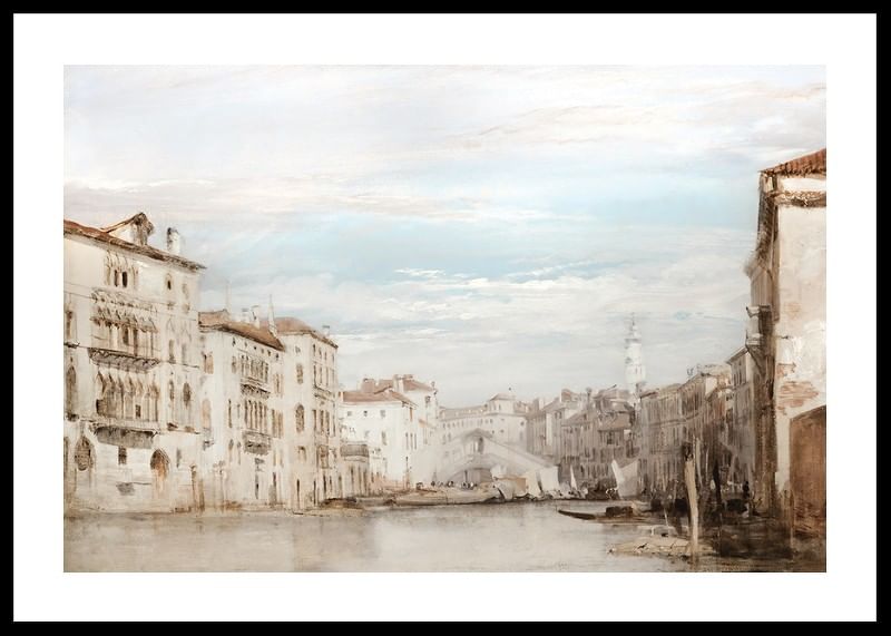 The Grand Canal Venice Looking Toward The Rialto By Richard Parkes Bonington-12
