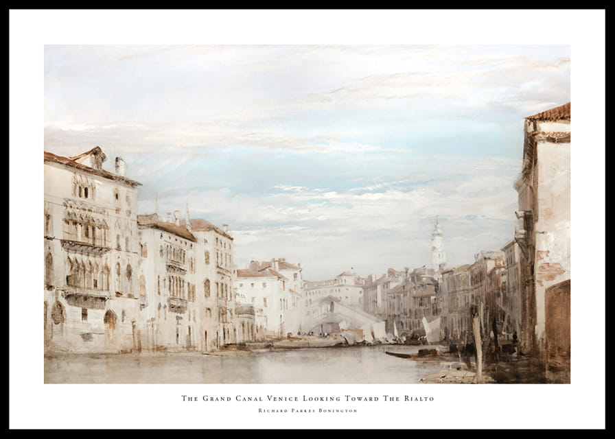 The Grand Canal Venice Looking Toward The Rialto By Richard Parkes Bonington-12