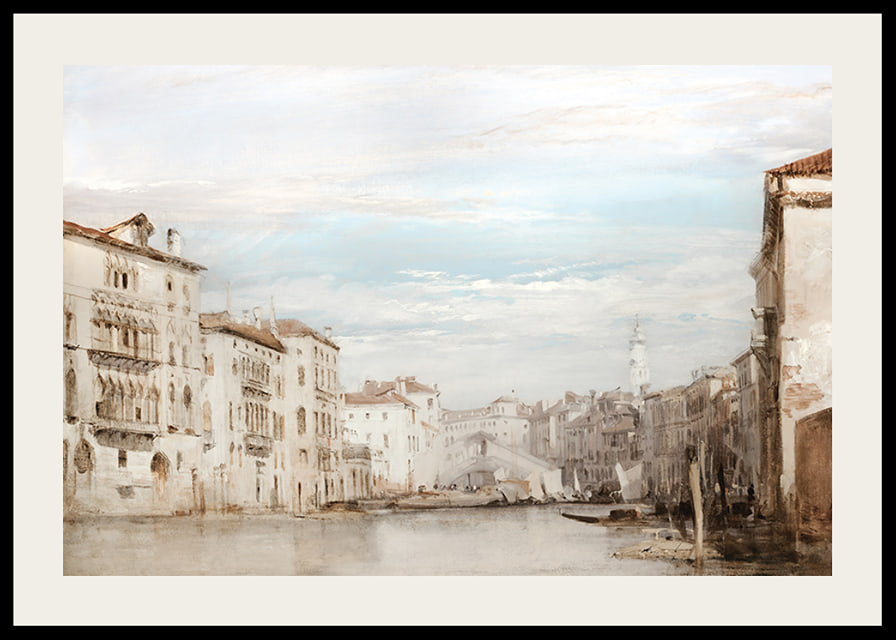 The Grand Canal Venice Looking Toward The Rialto By Richard Parkes Bonington-12