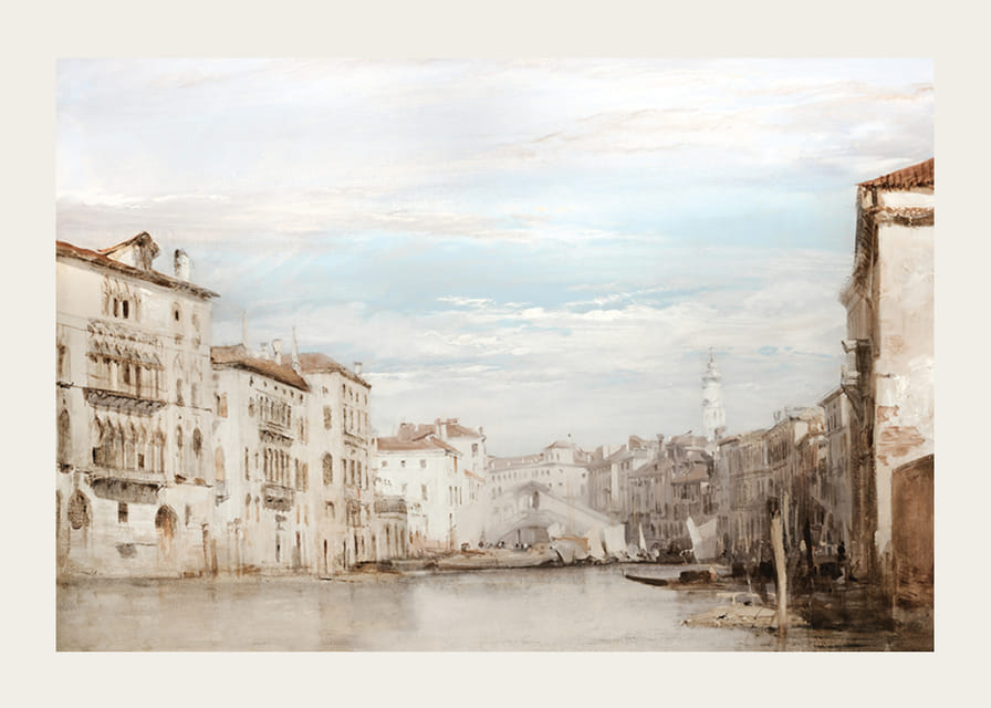 The Grand Canal Venice Looking Toward The Rialto By Richard Parkes Bonington-12