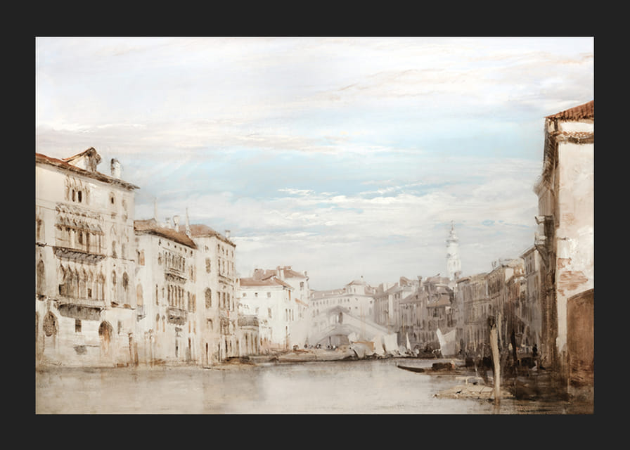 The Grand Canal Venice Looking Toward The Rialto By Richard Parkes Bonington-12