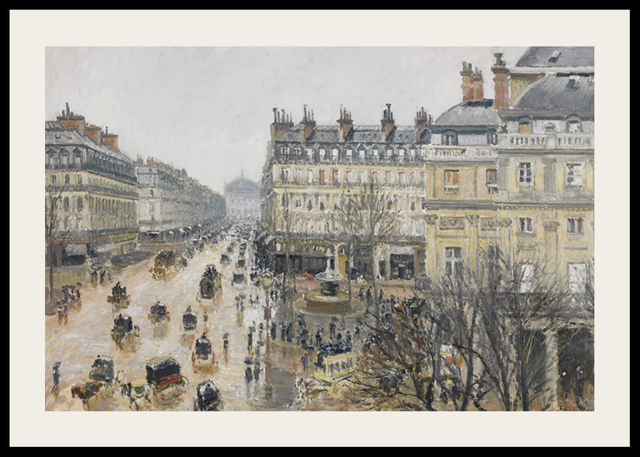 Place Du Thtre Franais Paris Rain By Camille Pissarro-12