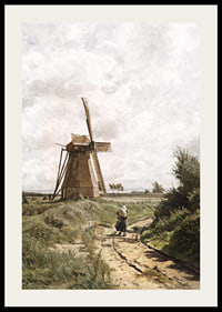 Windmühle Bei Ahrenshoop By Carl Malchin-4
