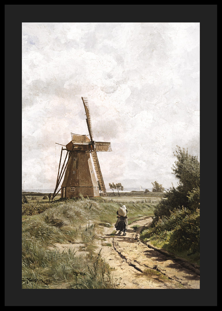 Windmühle Bei Ahrenshoop By Carl Malchin-12
