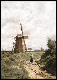 Windmühle Bei Ahrenshoop By Carl Malchin-8