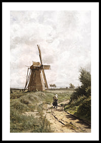 Windmühle Bei Ahrenshoop By Carl Malchin-2
