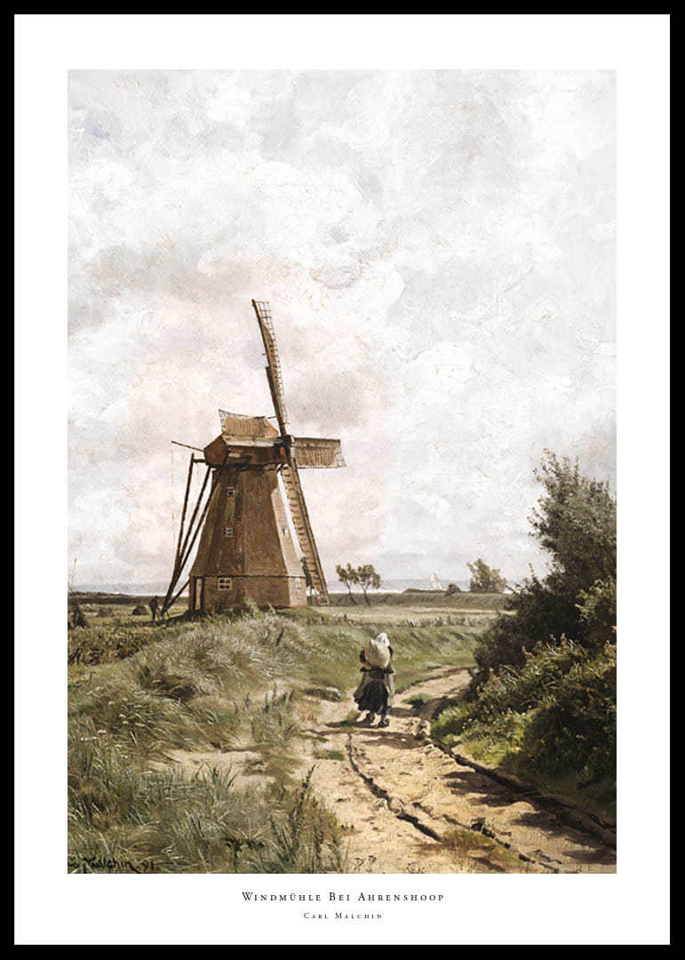 Windmühle Bei Ahrenshoop By Carl Malchin-12