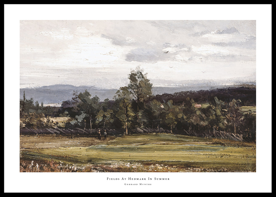Fields At Hedmark In Summer By Gerhard Munthe-12