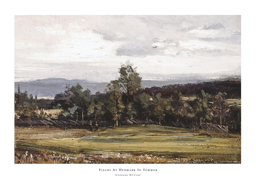 Fields At Hedmark In Summer By Gerhard Munthe-12