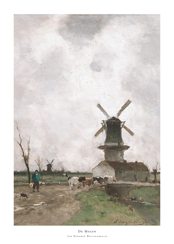 Poster De Molen By Jan Hendrik Weissenbruch