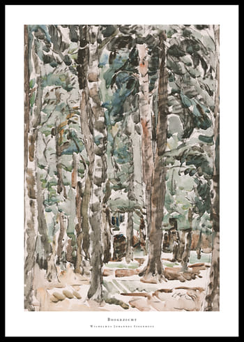 Affiche Bosgezicht By Wilhelmus Johannes Steenhoff