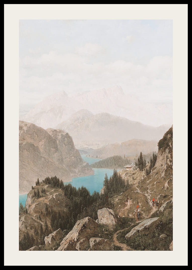 View Of The Königssee And The Untersberg By Josef von Schlögl-12