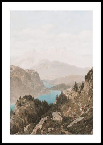 Poster View Of The Königssee And The Untersberg By Josef von Schlögl