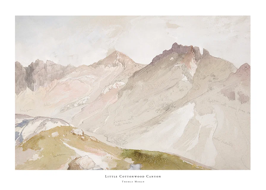 Little Cottonwood Canyon By Thomas Moran-12