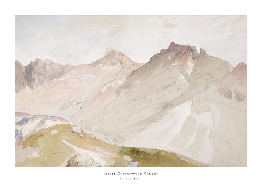 Little Cottonwood Canyon By Thomas Moran-12