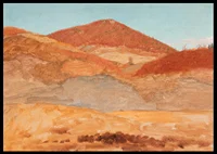 Drawing Hilly Landscape Autumn By Frederic Edwin Church-8