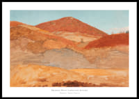 Drawing Hilly Landscape Autumn By Frederic Edwin Church-0