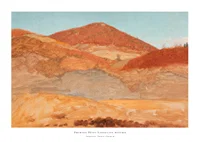 Drawing Hilly Landscape Autumn By Frederic Edwin Church-1