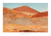 Drawing Hilly Landscape Autumn By Frederic Edwin Church-1