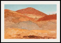 Drawing Hilly Landscape Autumn By Frederic Edwin Church-4