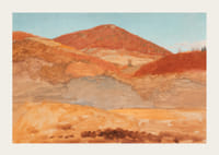 Drawing Hilly Landscape Autumn By Frederic Edwin Church-5