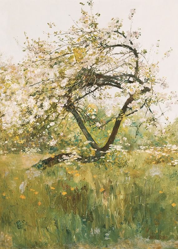 Peach Blossoms Villiers-le-Bel By Childe Hassam-12