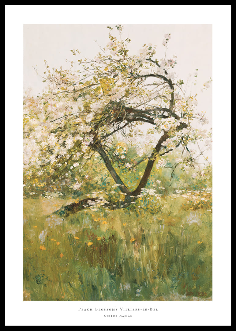 Peach Blossoms Villiers-le-Bel By Childe Hassam-12
