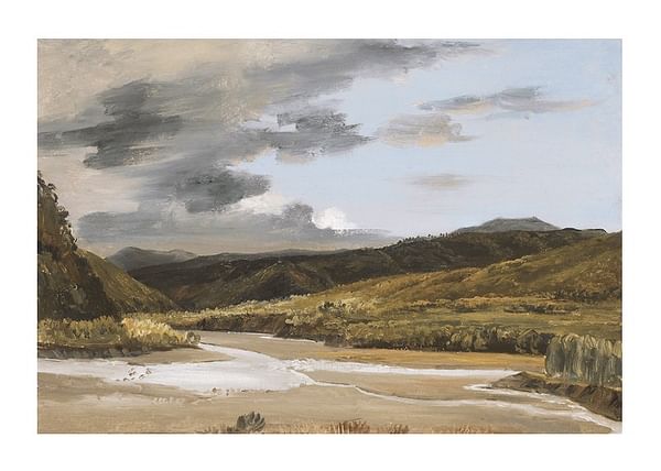 Plagát Plein-air Sketch Of A River By Jules Coignet