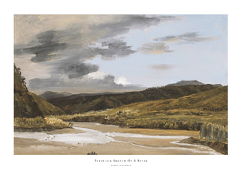 Poster Plein-air Sketch Of A River By Jules Coignet