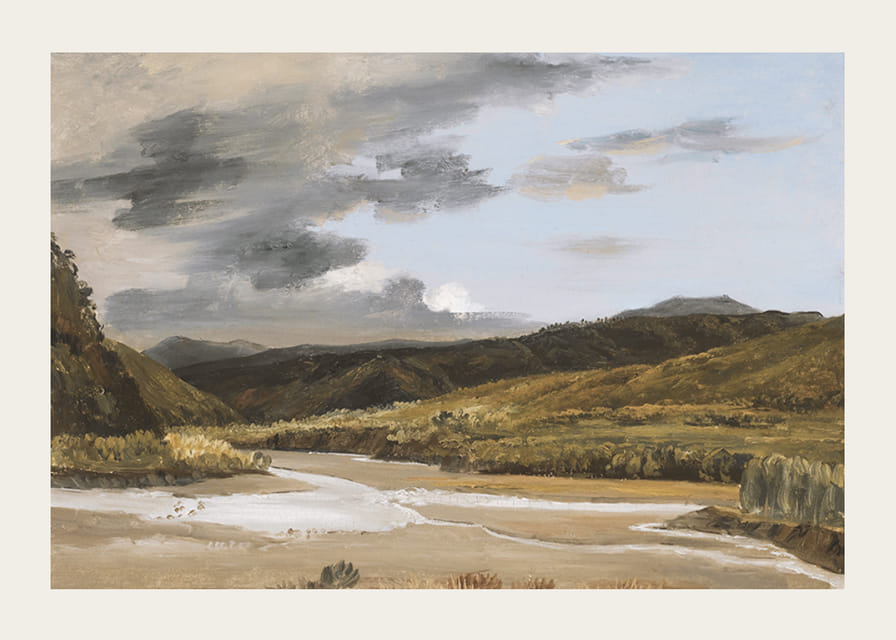 Plein-air Sketch Of A River By Jules Coignet-12