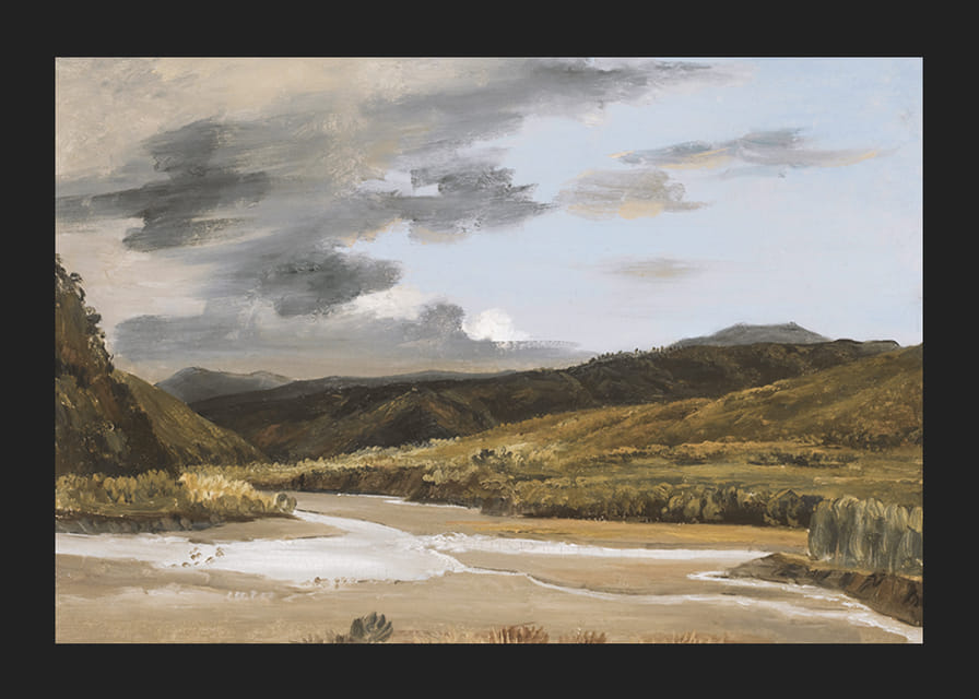 Plein-air Sketch Of A River By Jules Coignet-12