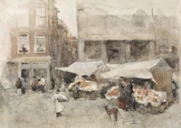 Markt Met Bloemenstalletjes By Floris Arntzenius-9
