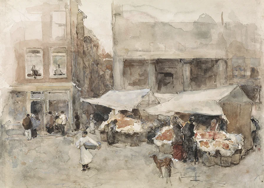 Markt Met Bloemenstalletjes By Floris Arntzenius-12