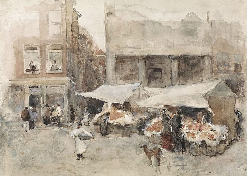 Markt Met Bloemenstalletjes By Floris Arntzenius-12