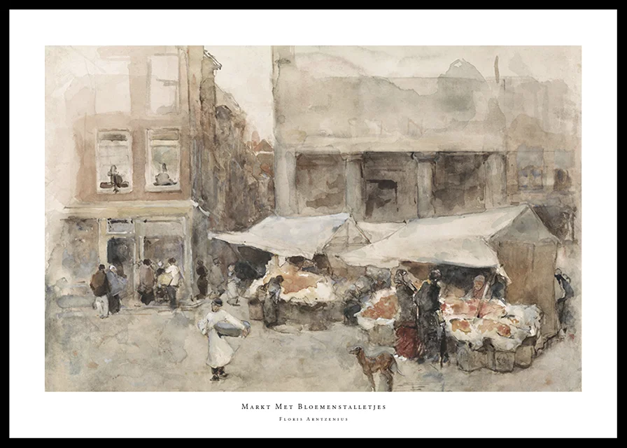 Markt Met Bloemenstalletjes By Floris Arntzenius-12