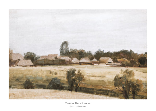 Plakatas Village Near Krakow By Henryk Grabiński