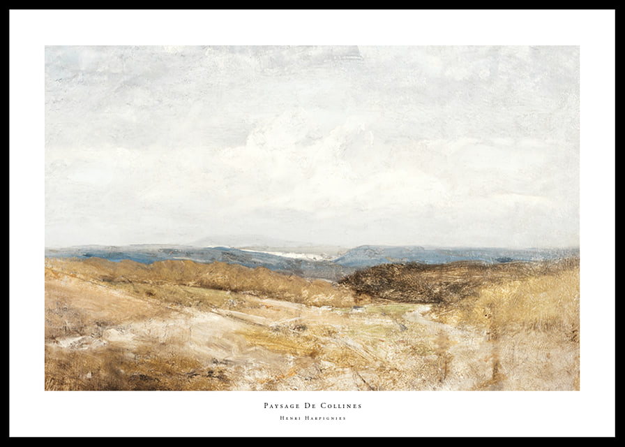 Paysage De Collines By Henri Harpignies-12