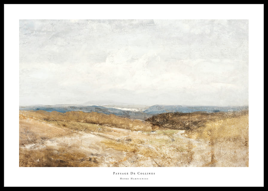 Paysage De Collines By Henri Harpignies-12