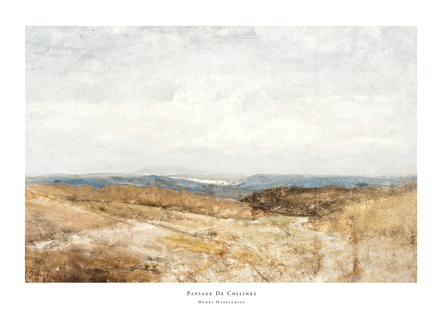 Paysage De Collines By Henri Harpignies-12