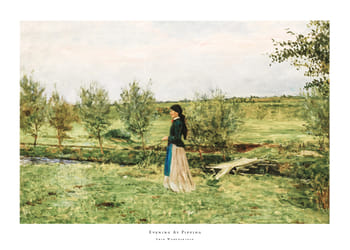 Poster Evening At Pipping By Erik Werenskiold